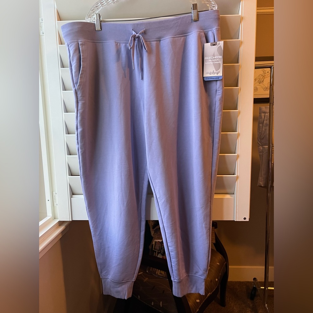 Skechers - 2XL - Joggers - Lavender - Soft Silky French Terry Fabric -